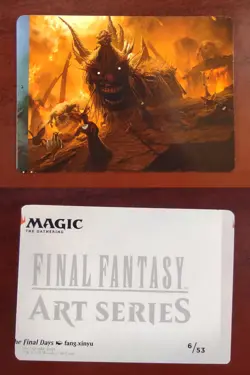 Gold Stamp Art Series THE FINAL DAYS mtg MISCUT Error Final Fantasy - Image 1