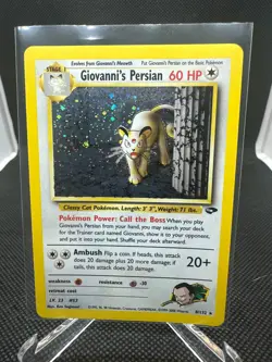 2000 Pokemon TCG Gym Challenge Giovanni's Persian Persian Holo Rare 8/132 LP/NM - Image 1