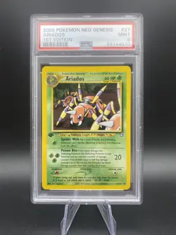 2000 Pokemon Neo Genesis Ariados #27/111 1st Edition PSA 9 MINT - Image 1
