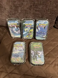 Pokemon TCG Shining Fates Mini Tin Art Set of 5 Tins - New Factory Sealed 820650808678 - Image 2
