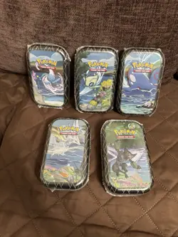 Pokemon TCG Shining Fates Mini Tin Art Set of 5 Tins - New Factory Sealed 820650808678 - Image 3
