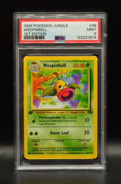 Weepinbell 1st Edition 1999 Pokemon Jungle #48 WOTC PSA 9 Newly Graded - Image 1