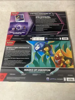 Pokemon TCG Cynthia's Garchomp ex Premium Collection Box and Masks of Ogrepon - Image 2