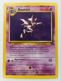 Haunter 21/62 - Fossil Regular - Vintage Pokemon TCG WOTC - LP - Image 1
