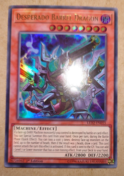 YUGIOH Ultra Rare Desperado Barrel Dragon LED2-EN015 1st Edition - Image 1