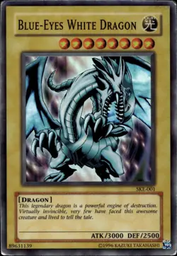 Blue-Eyes White Dragon Unl Ed Super Rare SKE-001 Yu-Gi-Oh! - Image 1