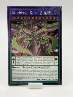Yu-Gi-Oh! Supreme King Z-ARC RA04-EN284 Platinum Secret Rare 1st Edition - Image 1