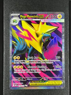 Pokemon Card Mega Manectric EX 158/132 Ultra Rare Mega Evolution Base Set NM - Image 1