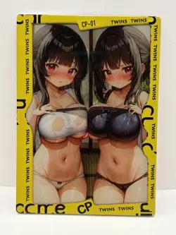 Private Girl Twins CP-01 Serial Number 057/200 Goddess Story Anime Waifu Card - Image 1