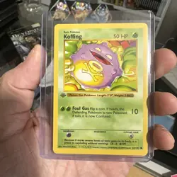 1st Edition Shadowless Koffing 51/102 Base Set Rare Vintage Pokemon Card LP+ - Image 1