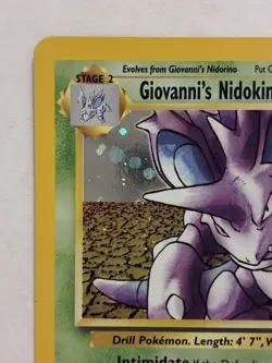 Pokemon TCG Giovanni's Nidoking Gym Challenge Holo Card 7/132 LP - Image 2
