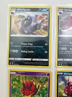 4 Card Lot venipede whirlipede scolipede Reverse Holo Pokemon TCG - Image 2