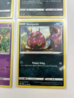 4 Card Lot venipede whirlipede scolipede Reverse Holo Pokemon TCG - Image 4
