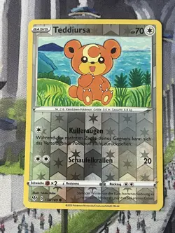 Teddiursa 138/189 REVERSE HOLO Pokemon Flammende Finsternis Karte Deutsch - Image 1