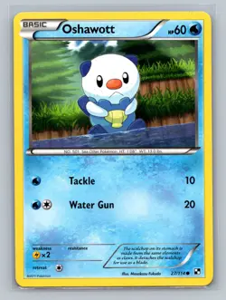 Pokemon TCG Oshawott (27) 27/114 Black and White Normal MP - Image 1