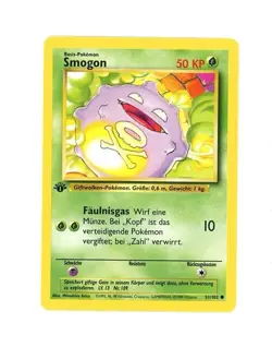 1999 WOTC POKEMON KOFFING 1st Edition 51/102 (GERMAN - SMOGON) - Image 1