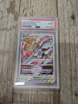 PSA 8 2022 Pokemon SWSH Arceus Vstar Brilliant Stars - Image 1