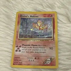 Pokemon TCG Blaine's Moltres 1/132 Gym Heroes Holo - Image 2