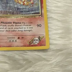 Pokemon TCG Blaine's Moltres 1/132 Gym Heroes Holo - Image 3