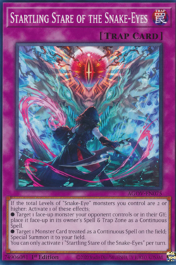 1X NM Startling Stare of the Snake-Eyes - AGOV-EN075 - Common 1st Edition yugioh - Image 1
