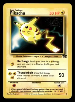 Pikachu 4 WB The First Movie Black Star Promo Pokemon Card - Image 1