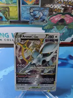 Arceus VSTAR METAL CARD 123/172 2022 Brilliant Stars Pokemon Card Exclusive - Nm - Image 1