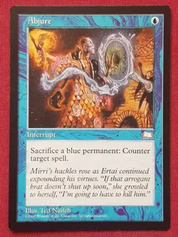Magic The Gathering WEATHERLIGHT ABJURE blue card MTG - Image 1