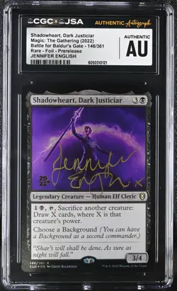 MTG Prerelease Cards CGC AU Shadowheart, Dark Justiciar - Jennifer English Auto - Image 1