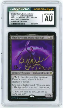 MTG Prerelease Cards CGC AU Shadowheart, Dark Justiciar - Jennifer English Auto - Image 2