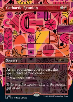 1x Cathartic Reunion ~~ Borderless (1465) - Foil NM-Mint, English Secret Lair MT - Image 1