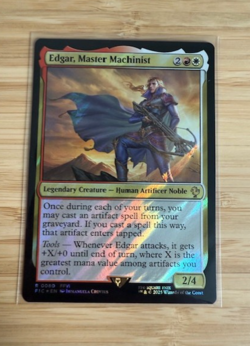 MTG: Edgar, Master Machinist (Surge Foil) Commander: Final Fantasy Surge Foil NM - Image 1