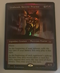 Urabrask, Heretic Praetor Showcase FOIL NM New Capenna Magic the Gathering MTG - Image 1