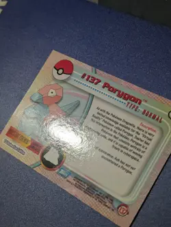 Pokemon 2000 Topps Pokemon TV Animation Edition Series 3 #137 Porygon Card TCCCX - Image 4