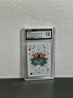 2013 POKEMON Y VERSION PLAYING CARDS QUEEN OF HEARTS VENUSAUR CGC 10 GEM MINT - Image 1
