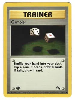 Pokemon Gambler 60/62 1st Edition Fossil - Image 1