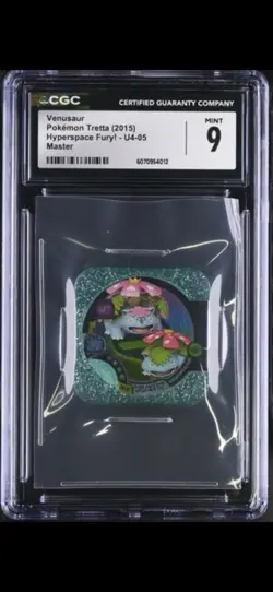 CGC 9 MINT Tretta Pokemon Japanese Arcade Chip / Coin! Mega Venusaur Holo - Image 1