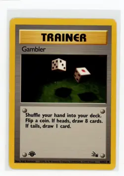 Pokemon 1st Edition Fossil #60/62 Gambler - Image 1