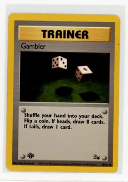Pokemon 1st Edition Fossil #60/62 Gambler - Image 1