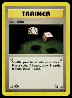 Pokemon Fossil 60/62 Gambler 1st Edition - Image 1