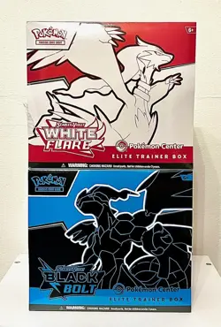 Pokemon TCG S&V Black Bolt and White Flare Pokemon Center ETB - New ✅ - Damaged - Image 1