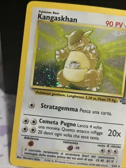 Vintage Pokemon TCG WOTC Card Italian Holo Rare Jungle Kangaskhan 5/64 LP SWIRL - Image 2
