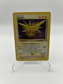 ITALIAN 15/62 Zapdos Fossil WOTC Pokemon TCG Holo Rare Card MP/HP - Image 1