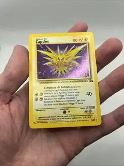 ITALIAN 15/62 Zapdos Fossil WOTC Pokemon TCG Holo Rare Card MP/HP - Image 4