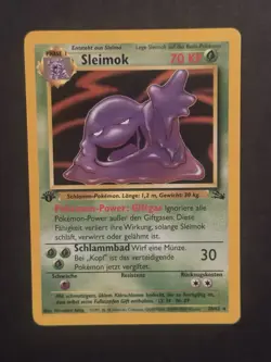 Pokemon Karte ~ Sleimok 1. Edition (28/62) Fossil Set / Deutsch Vintage Nearmint - Image 1