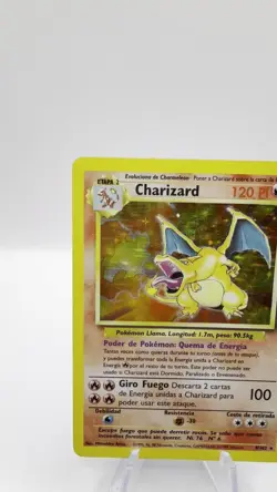 Pokemon 1999 SPANISH Base Set Charizard Holo 4/102 RARE - Image 2