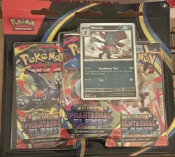Pokemon Phantasmal Flames Weavile 3-Pack Booster Blister Factory Sealed - Image 1