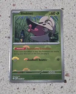Shelmet (Poke Ball Pattern) 008/086 Common Holo NM Pokemon SV: White Flare - Image 1