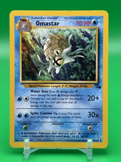 Pokemon TCG Omastar 40/62 Fossil Unlimited LP WOTC Free Shipping L1 - Image 1