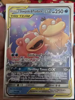 Pokemon TCG Slowpoke Psyduck GX Holo Card 35/236 Sm-Unified Minds - Image 1