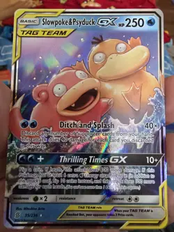 Pokemon TCG Slowpoke Psyduck GX Holo Card 35/236 Sm-Unified Minds - Image 2